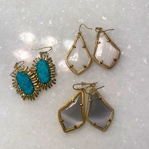 3 kendra Scott earrings